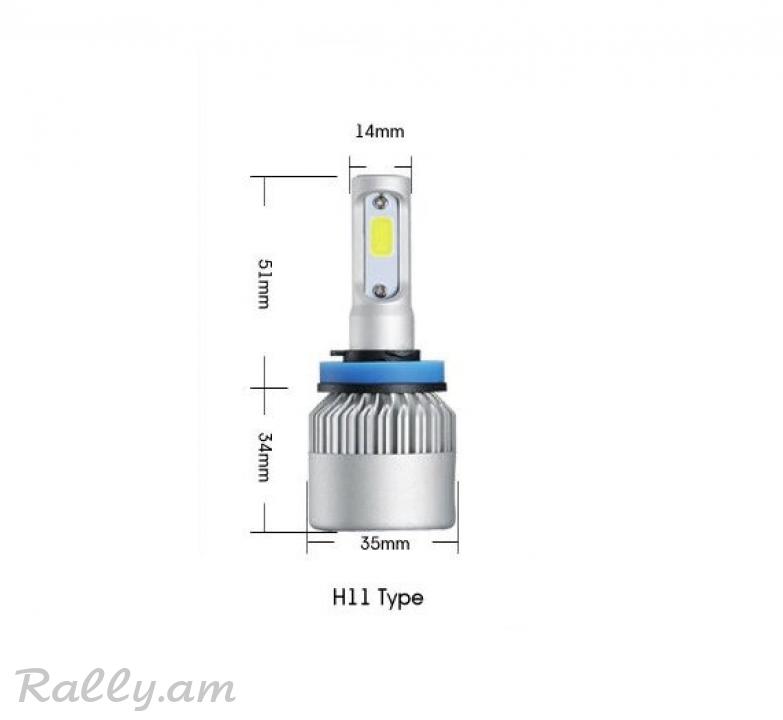 H11 Led 72W Cob Led