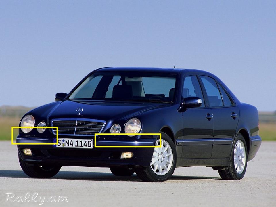 Mercedes W210 1999-2002 Շիթի ХРОМ Մոլդինգ POLCAR