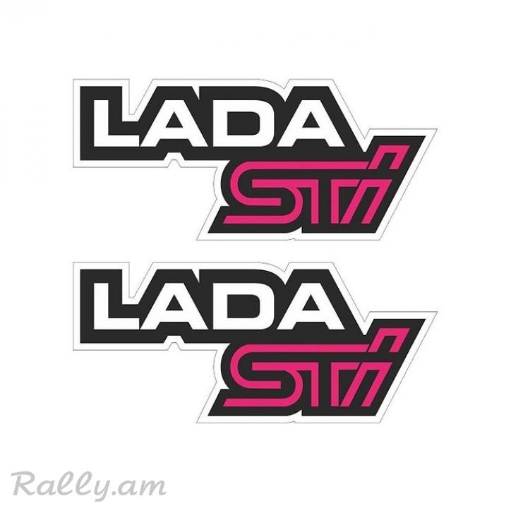 Sticker ЛАДА STI (4.5X9.5սմ)