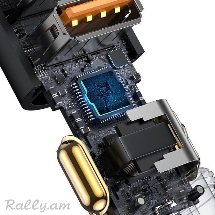 Լիչքավորիչ 2USB և Բնիկի Բաժանարար Baseus