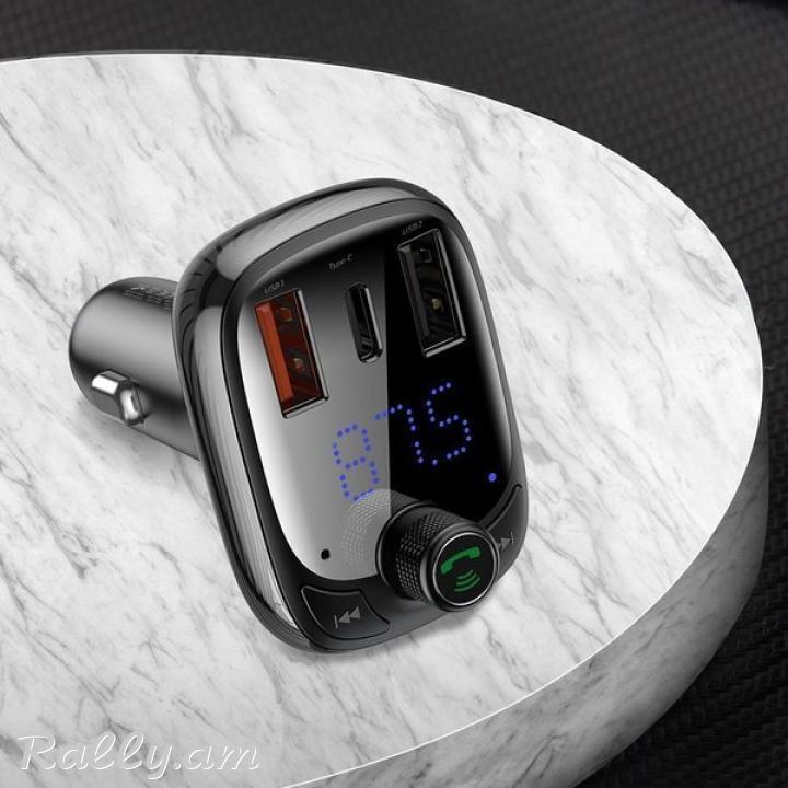 Լիչքավորիչ 2USB և FM Հաղորդիչ T Typed Baseus