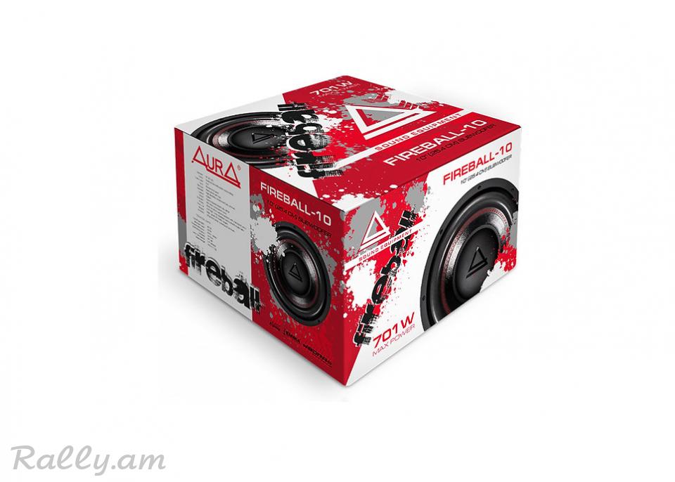 Автосабвуфер Fireball-10 701W 25см AurA