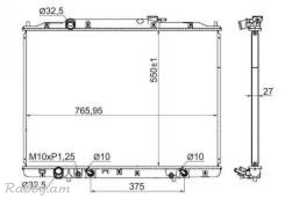 Honda pilot radiator . радиатор texum unenq