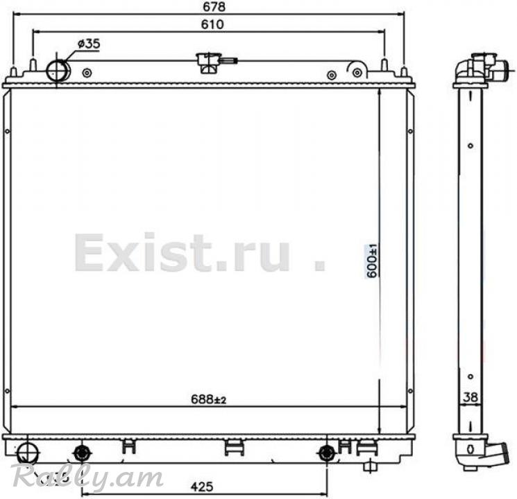 Nissan Frontier . Navara . Pathfinder .Xterra . radiator . радиатор texum unenq 