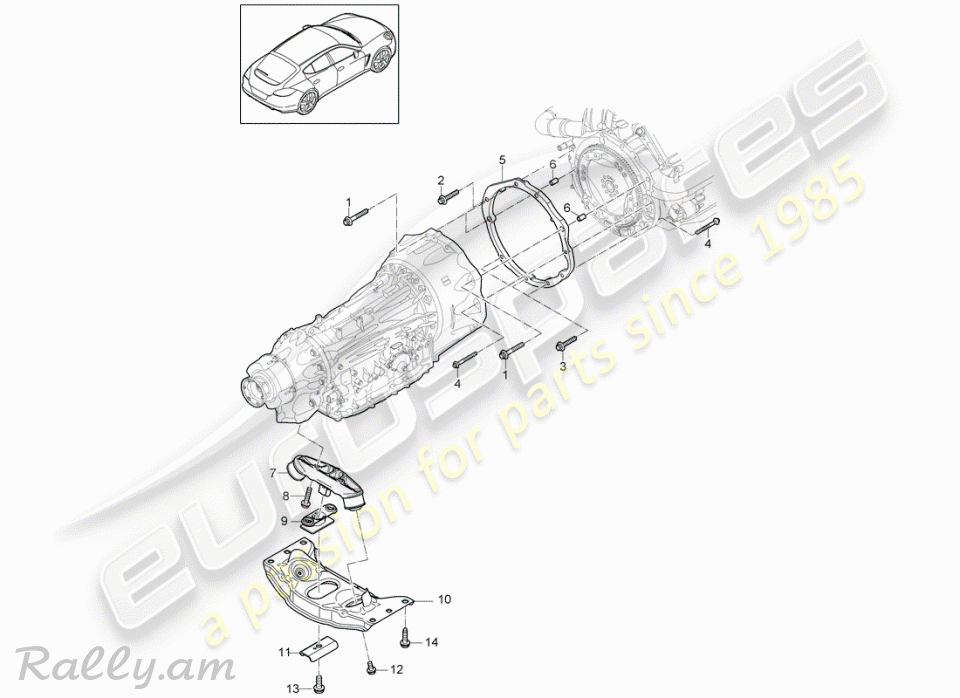 Porsche Panamera 2010-2013 կառոբկի պադուշկա