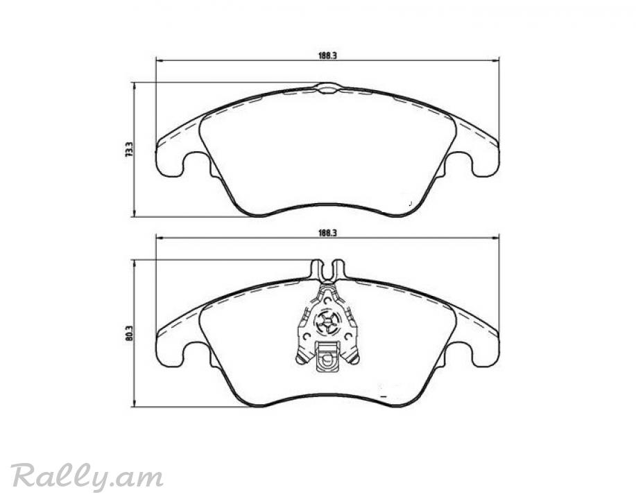 MERCEDES W204 W212 արգելակման կոճղակ դիմացի, Колодки тормозные передние. 0707