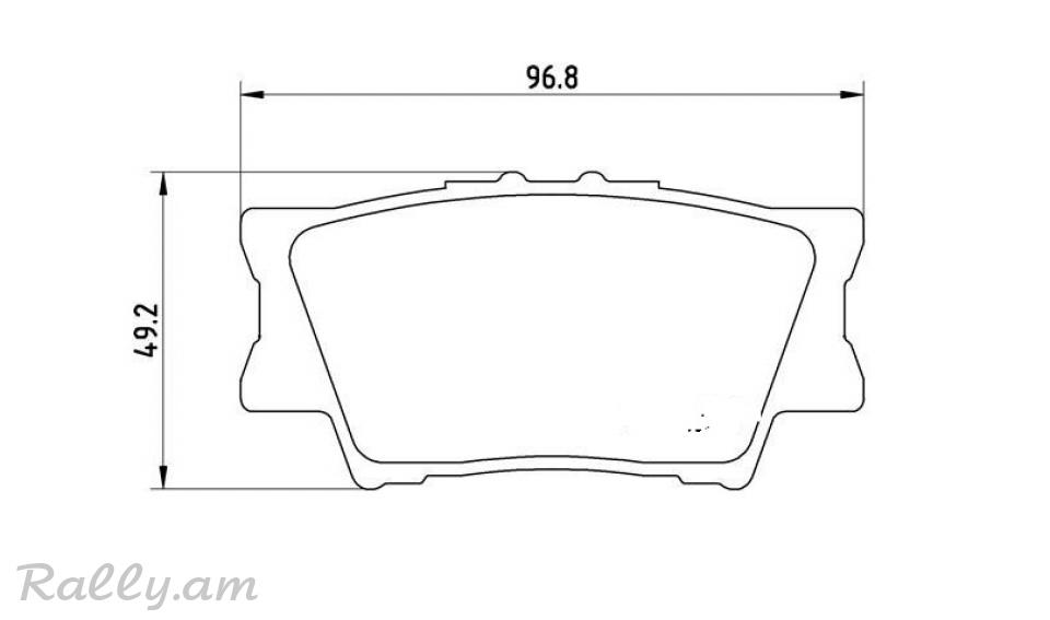 TOYOTA CAMRY արգելակման կոճղակ հետևի, Колодки тормозные задние. 1110