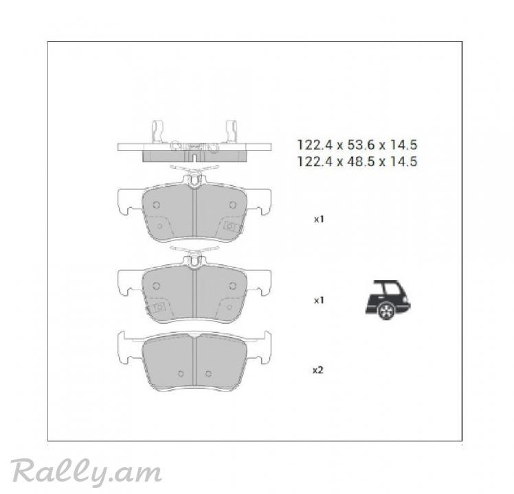 HONDA ACCORD արգելակման կոճղակ հետևի, Колодки тормозные задние. 1010