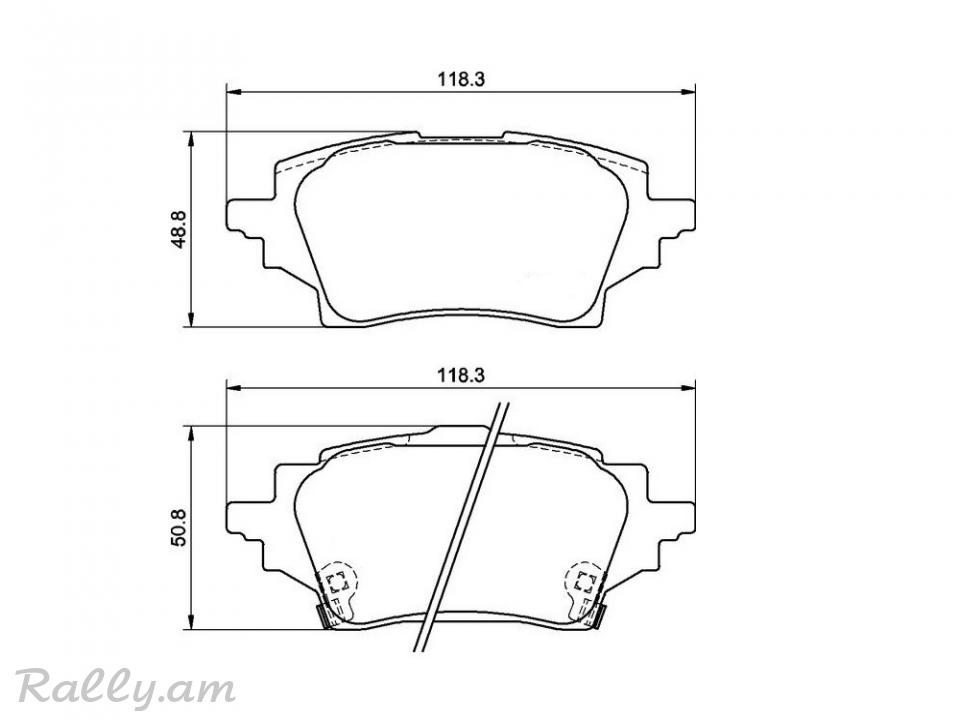 TOYOTA Corolla արգելակման կոճղակ հետևի, Колодки тормозные задние. 1102