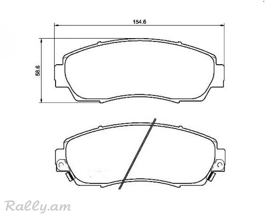 ACURA TLX արգելակման կոճղակ դիմացի, Колодки тормозные передние. 1016