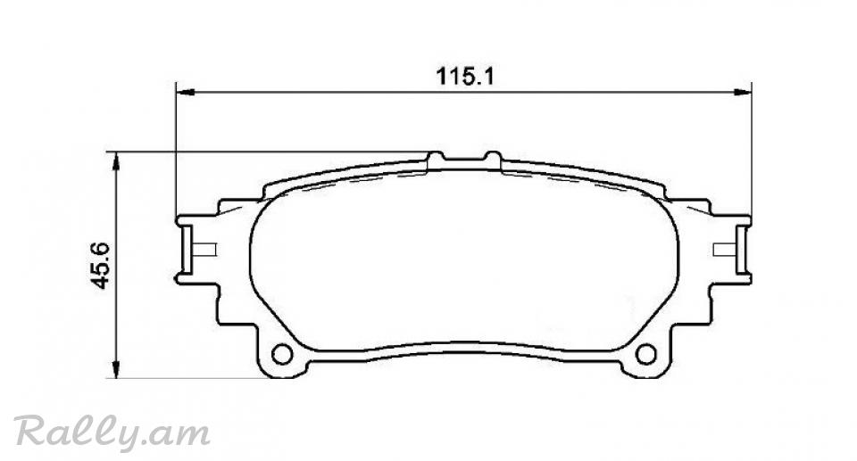 TOYOTA SIENNA արգելակման կոճղակ հետևի, Колодки задние. 1107