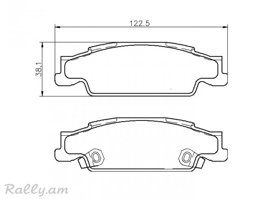 CADILLAC STS արգելակման կոճղակ հետևի, Колодки тормозные задние. 0929