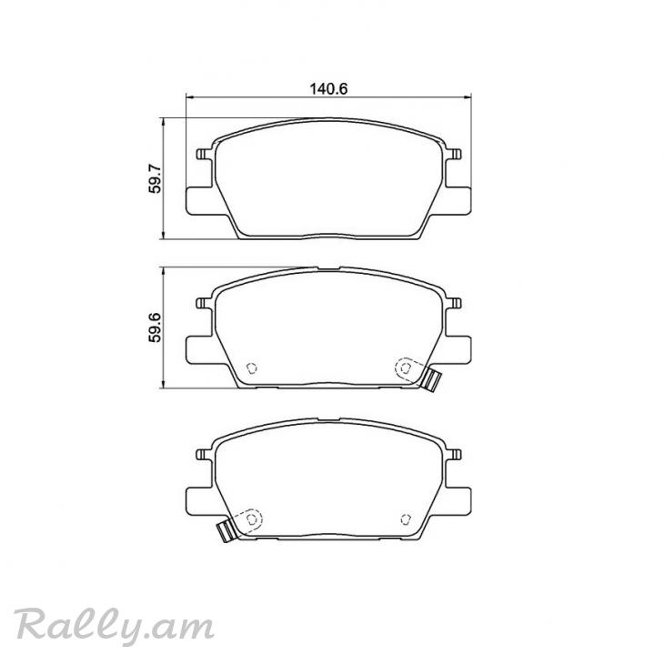 CHEVROLET MALIBU արգելակման կոճղակ դիմացի, Колодки передние. 0932
