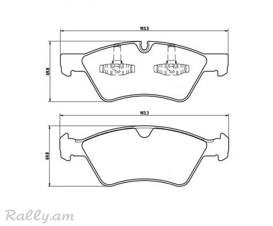 MERCEDES W164 արգելակման կոճղակ դիմացի, Колодки передние. 0705