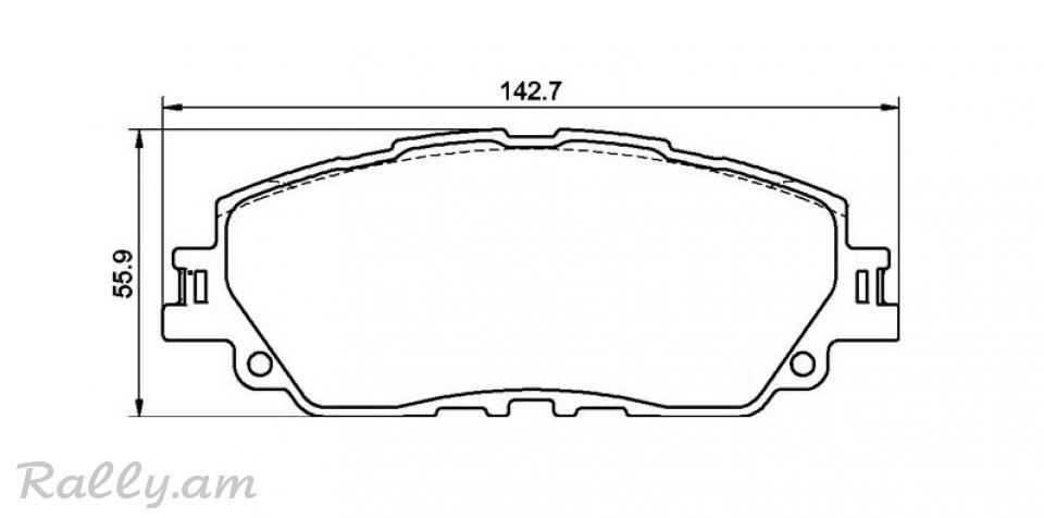 TOYOTA CAMRY արգելակման կոճղակ դիմացի, Колодки передние. 1128