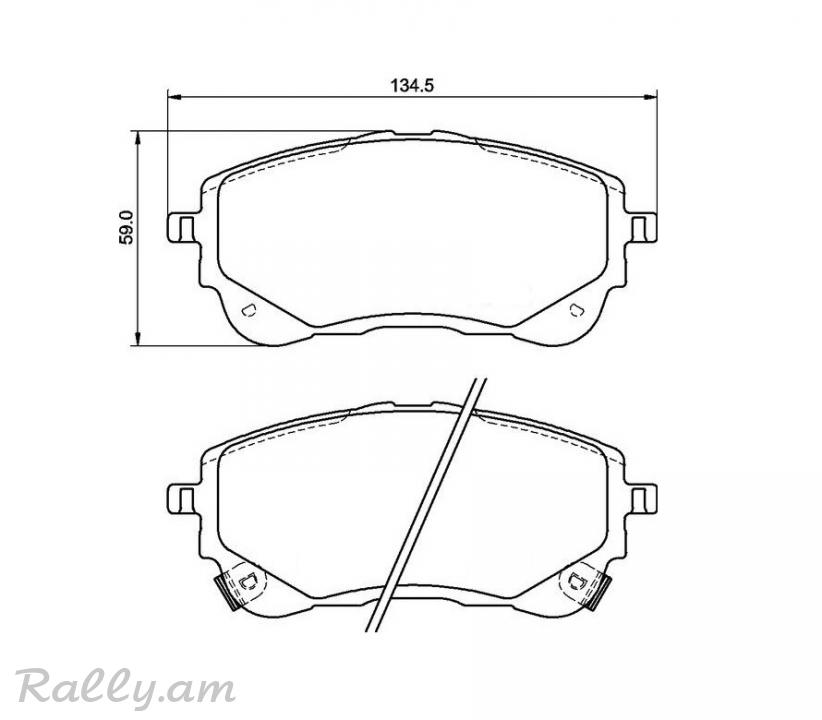 TOYOTA YARIS արգելակման կոճղակ դիմացի, Колодки тормозные передние. 1127