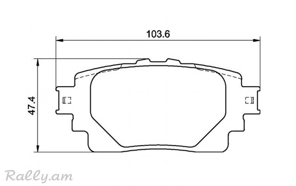 LEXUS ES արգելակման կոճղակ հետևի, Колодки тормозные задние.1108