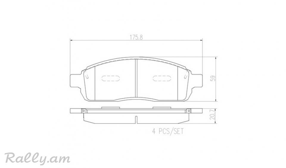 FORD F-150 արգելակման կոճղակ դիմացի, Колодки передние. 1303
