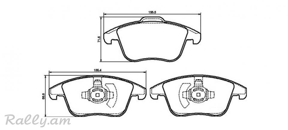 FORD FUSION արգելակման կոճղակ դիմացի, Колодки передние. 1311