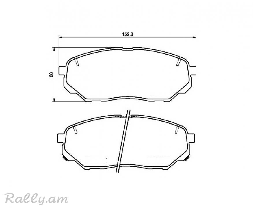 HYUNDAI SANTA FE արգելակման կոճղակ դիմացի, Колодки передние. 1413