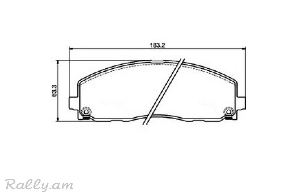 JEEP արգելակման կոճղակ դիմացի, Колодки передние. 1612