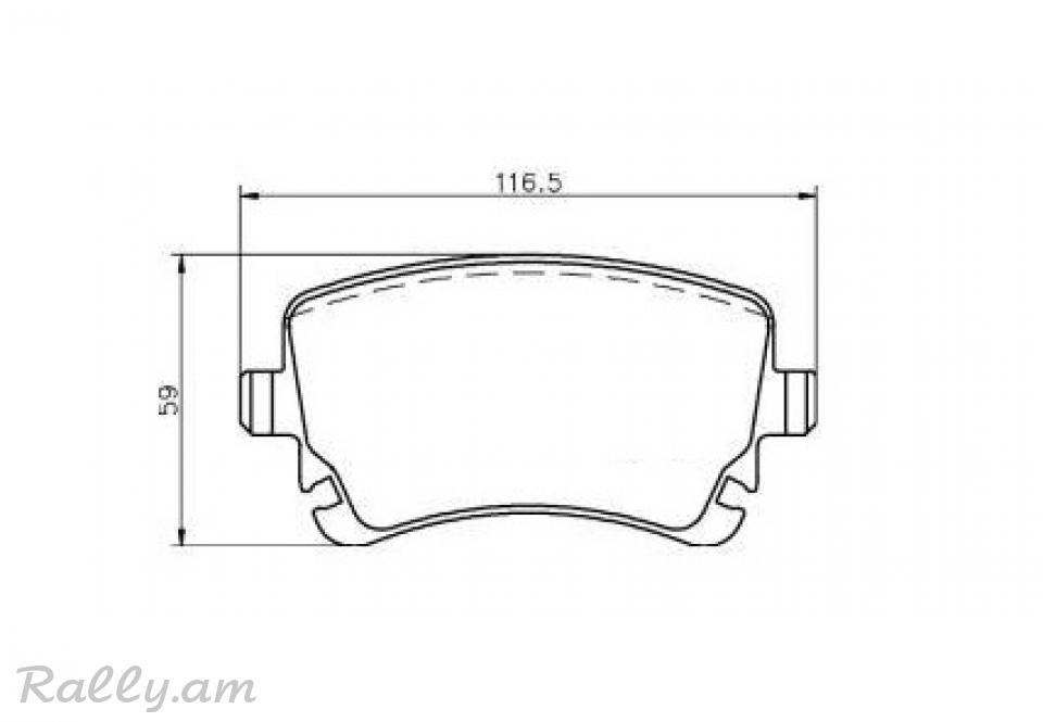 BENTLEY արգելակման կոճղակ հետևի, Колодки задние.0348