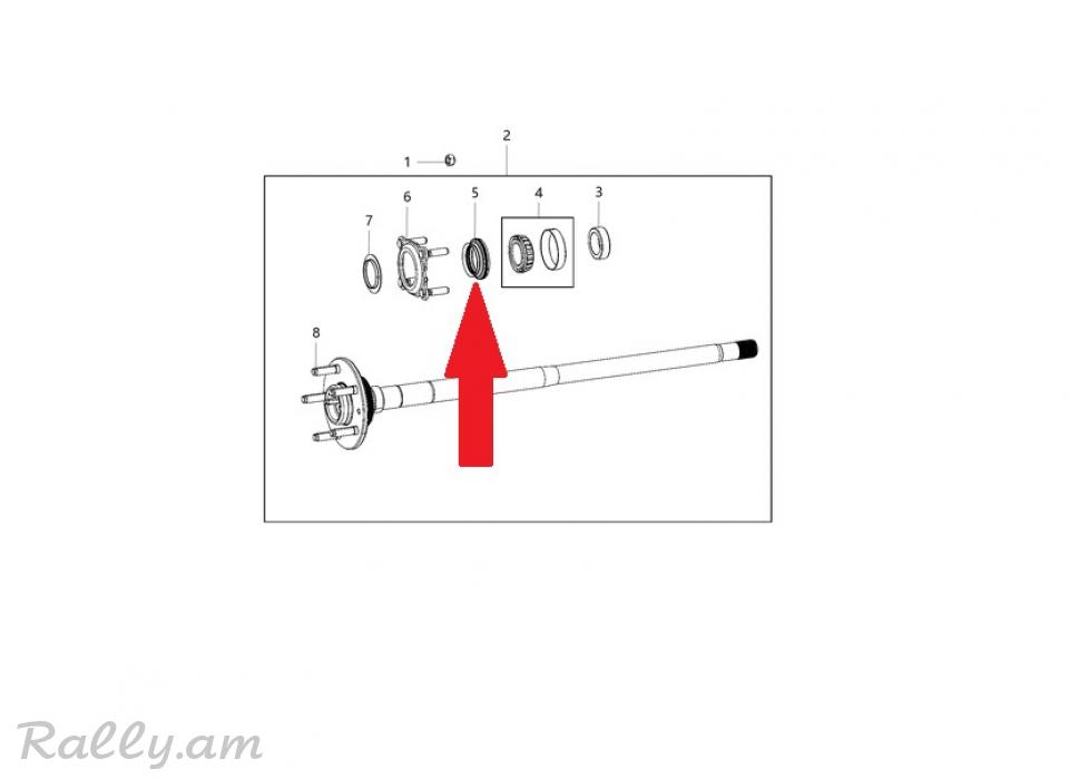 JEEP WRANGLER պոլոսի սալնիկ,Сальник полуоси заднего моста.8162