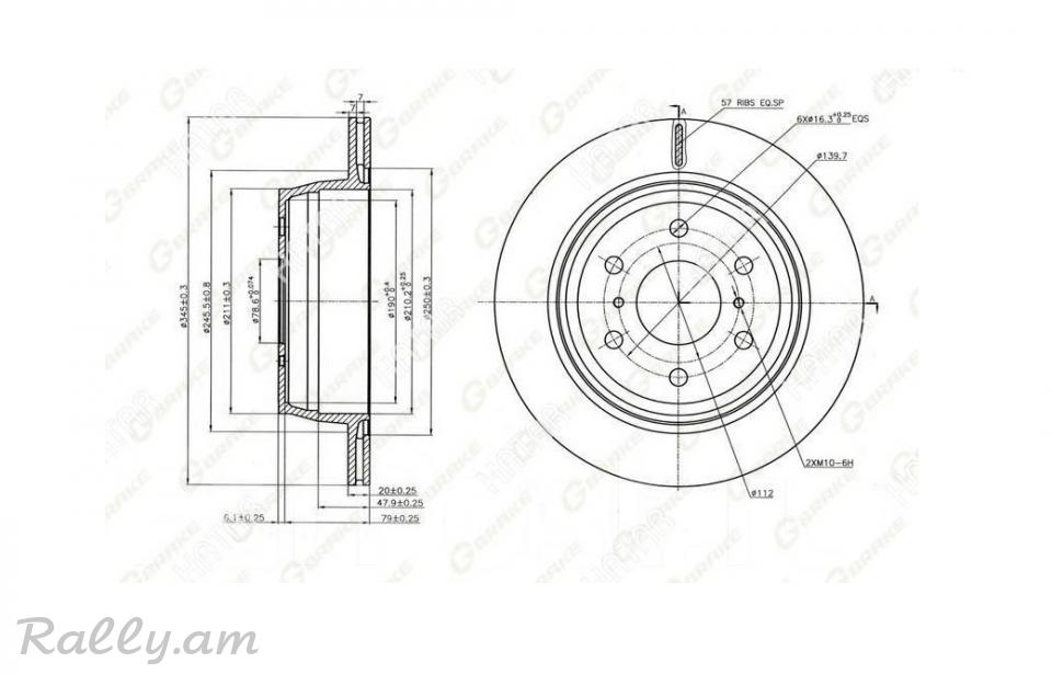 CADILLAC ESCALADE արգելակման դիսկ հետևի,Диск тормозной задний.15792